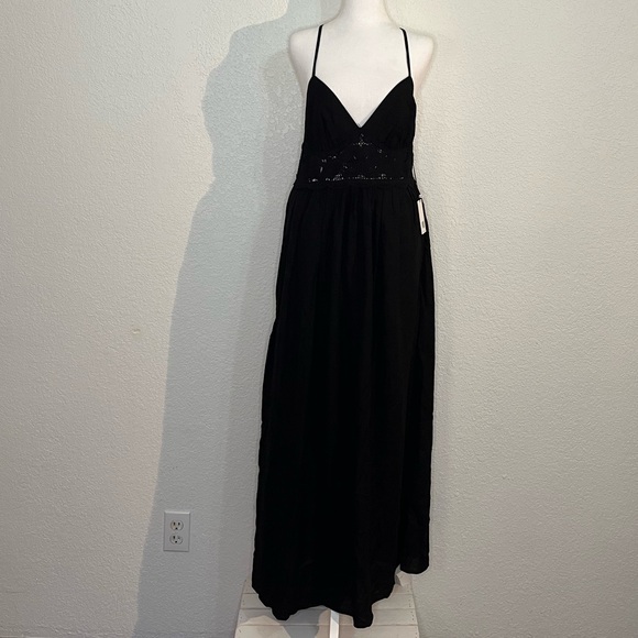 NWT Jason Wu black lace crochet waist and back maxi dress Event Wedding Guest - Picture 1 of 14
